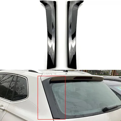 Pair Black Rear Window Side Wing Spoiler Trim Cover For VW Tiguan MK2 2017-2023 • $19.86