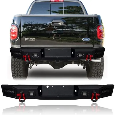 Steel Rear Bumper For 97-03 Ford F150&1997 F-250 W/Spotlight And D-rings • $689.99