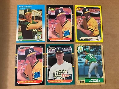 Lot Of 6. Different  Mark McGwire  Rookie Cards.. • $3.99