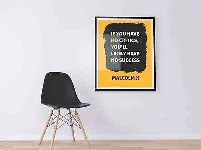 Malcolm X INSPIRATIONAL Poster Art. Ideal For Valentine's Day.  • £20