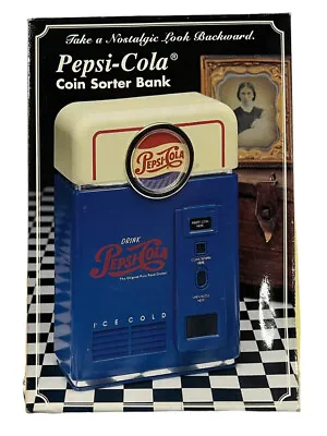 Pepsi-Cola Coin Sorter & Bank Nostalgic Look Mini Vending Machine #2052 • $14.99