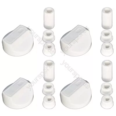 4 X White Universal Stoves Belling  New World Cooker Oven Hob Control Knobs • £6.79