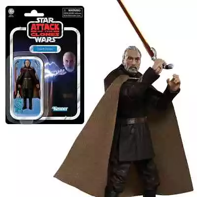 2024 Star Wars Vintage VC307 AotC COUNT DOOKU 3.75  Scale Hasbro Action Figure • $24.89