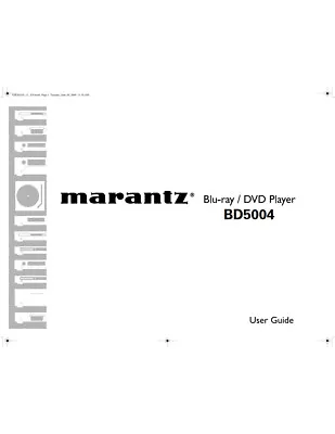 Marantz BD5004 Blu-Ray Player Owners Instruction Manual • $19.99