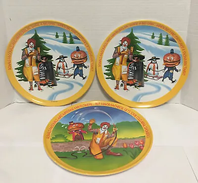 Vintage 1977 McDonalds Plates 10  Ronald Lot Of 3 • $16