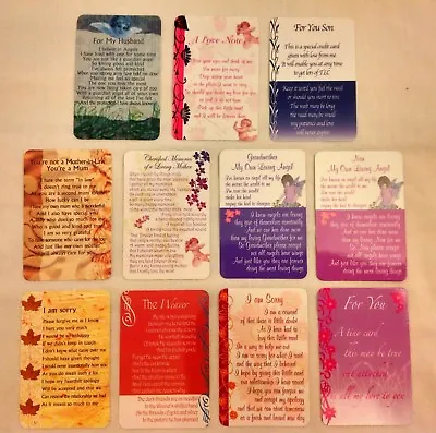 Purse/Wallet  Size Keepsake Sentiments Cards. Various Types To Choose From. • £1.60