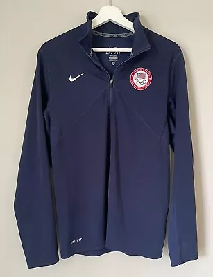 Nike Dri-Fit Training USA United States Olympic Team Men's 1/4 Zip Pullover Sz S • $32