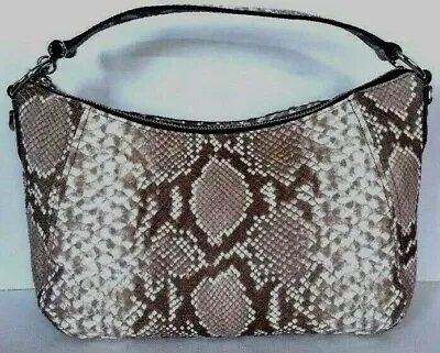 New Michael Kors Fulton Medium Top Zip Shoulder Bag Embossed Leather Dark Sand • $89.90