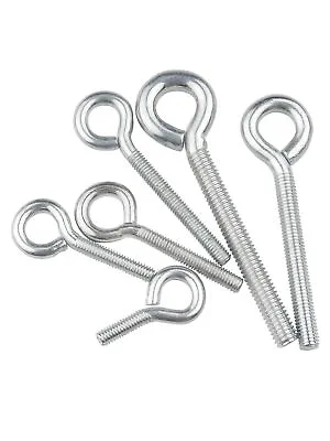 Galvanized Steel Eye Hooks Turned Eye Bolts M3 M4 M5 M6 M8 M10 • $7.16