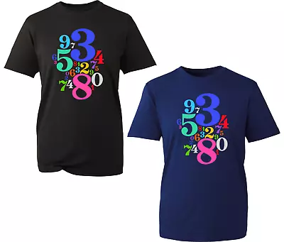 Numbers Day T-Shirt Maths Day Colourful Numbers Mathletics School Charity Day • £9.99