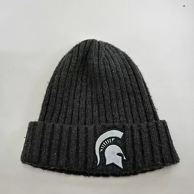 Nike Knit Mens Michigan State Spartans Beanie Hat Cap Gray Reflective One Size • $12.99