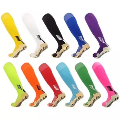 Long Anti-slip Football Grip Socks For Men Women Boys & Girls Rugby Sports  • £12.99