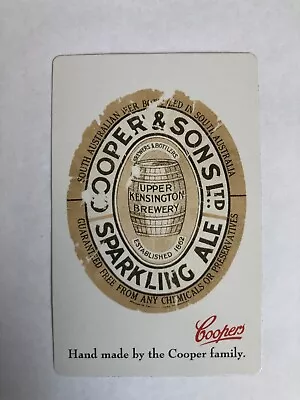 Cooper Sparkling Ale Beer Beverage Advert Aussie Vintage Retro Swap Playing Card • $2