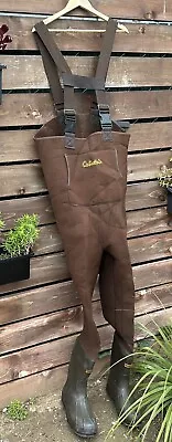 Cabela's Neoprene Thinsulate Insulated Chest Waders Felt Sole Boots Size 11 • $59.95