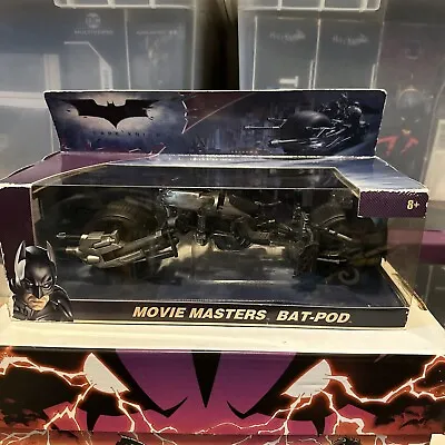 DC Mattel Batman The Dark Knight Movie Masters BAT-POD Bat-cycle NISB New 2008 • $154.99