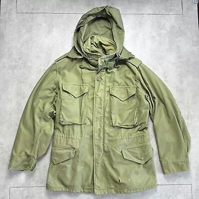 Vintage 70s US Army M-65 Cold Weather Field Coat Jacket Small Short With Lining • $59.98