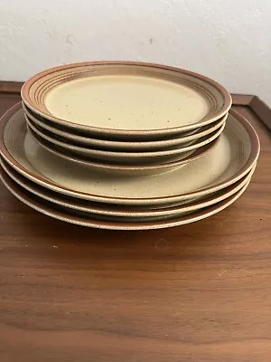 Mikasa Country Cabin (3) Dinner Plates & (4) Salad Plates Ben Seibel Potters Art • $79.99