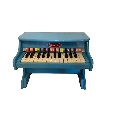 Melissa & Doug Learn-To-Play Toy Piano With 25 Keys Blue Ages 4+ • $65