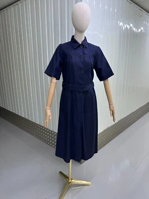 £115 • Buy Royal Navy 1940s British WRNS WW2 Dress Cotton 1944 Dated Deadstock Indigo Dress