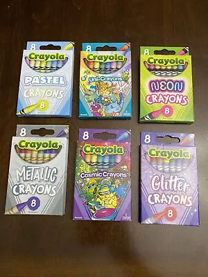 Crayola Uni-Crayons Crayons 8 Count Back To School Specialty (Lot Of 6) • $12.95
