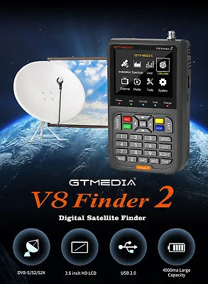 Satellite TV Signal Finder Meter 3.5 LCD DVB-S/S2 FTA HD Signal Finders MPEG2/4 • $73.99