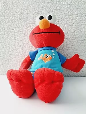 Hasbro  Sesame Street Elmo Plush 12  Sleepy Time Plays Tune And Talks Fish PJs  • $14.51