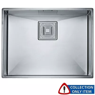 Franke Peak 1.0 Bowl Silk Stainless Steel Undermount Kitchen Sink PKX110 55 • £150