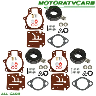 ALL-CARB For Johnson Evinrude 65 70 75 HP 3×Carburetor Carb Rebuild Repair Kit • $15.17