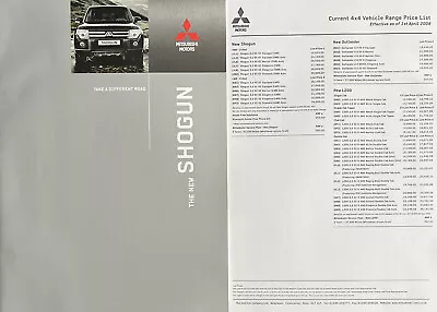 Mitsubishi Shogun 2007 UK Brochure & Price List SWB LWB Diamond Equippe Warrior • $12.62