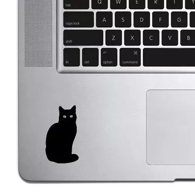 2 Black Cat Vinyl Decal Sticker For Macbook Air Pro Laptop Trackpad Cup Bottle • $8.96