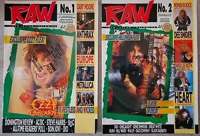 Rock Action Worldwide RAW Magazine 1st & 2nd Issues W/Flexi Discs Still Attached • £24.99