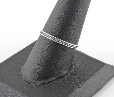 Sterling Silver Rope Twist Band Ring - Free Gift Packaging • $12.34