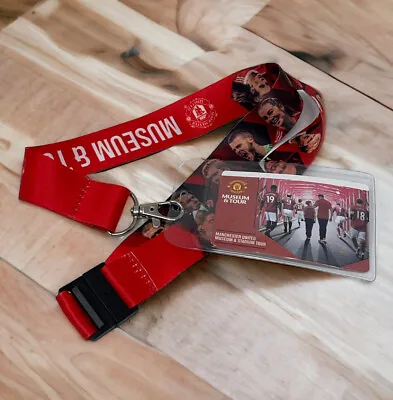 Manchester United Museum And Tour Lanyard Pass Holder 2023 Football Soccer 17” • $25.16