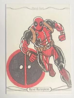 2016 Upper Deck Marvel Masterpieces Sketch Card Deadpool By Tom Nguyen • $32