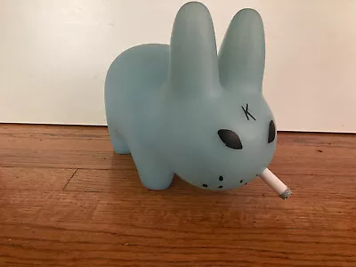 Frank Kozik X Kidrobot Smorkin Labbit 10  Clear Blue Vinyl Figure • $90