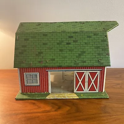 Vintage Marx Happi Time Barn Tin Metal Farm Toy Collectible • $49