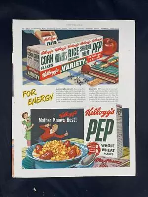 Magazine Ad* - 1948 - Kellogg's Variety Pack & PEP • $8