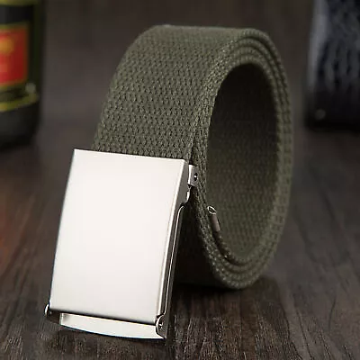 Unisex Outdoor Sports Nylon Belt Non-metallic Non-magnetic Buckle Tactical Belt • $8.54