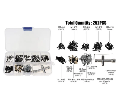 £9.99 • Buy Ideal For Axial SCX24 1/24 RC Car 252pcs Steel M1 To M4 Assorted Tool Kit 