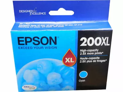 EPSON 200XL DURABrite Ultra-Ink High Capacity Cyan -Cartridge OEM • $15.95