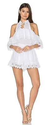 ALICE MCCALL Womens White Room Playsuit Romper Lace Embroidered Sz 8 • $69