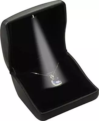 LED Black Necklace Box Arc Shaped Elegant Pendant Box For Birthday Valentine... • $11.72