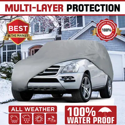 Multi-Layer Genuine Waterproof SUV/Van Cover For Auto Car Protect All Weather 2X • $42.90