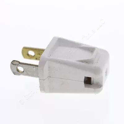 Leviton White Straight Blade Plug 2-Prong 1-15P 10A Polarized Bulk 123-W • $2.84