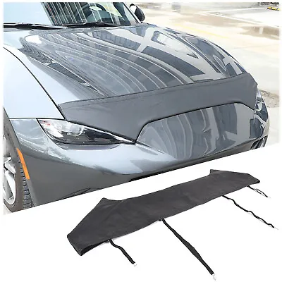 PU Leather Car Bonnet Hood Bra Wind & Bug Deflectors For Mazda MX-5 16-23 • $74.99