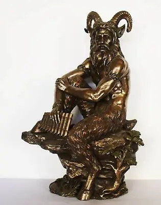 Pan - God Of The WildShepherds -  Companion Of Nymphs - Cold Cast Bronze Resin • £257.29