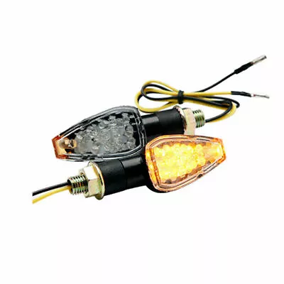 Smoked Motorcycle Amber Turn Signals 14 LED Indicator Light White DRL For Suzuki • $8.09