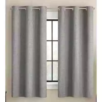  Eclipse 2pk Blackout Adagio Curtain Panels Gray 63 X37   • $13.99