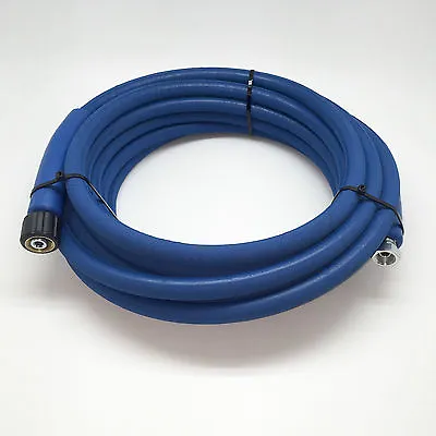 Heavy Duty Pressure Washer Hose Jet Wash 3/8  2 Wire Blue Karcher Or BSP Ends  • £59.60