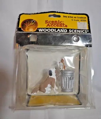Woodland Scenics Scenic Accents Dog W/Cat On Trashcan A2524 G Scale • $9.99